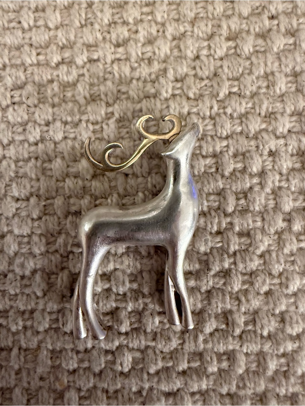 Vintage sterling silver Carolee Reindeer brooch. Pet and smoke free home.